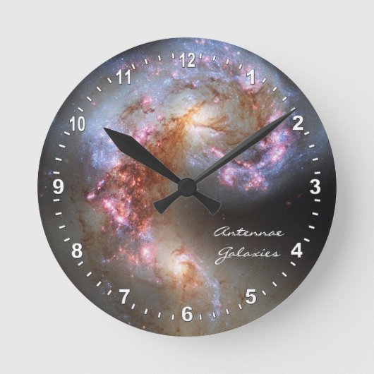 Astronomie und Antennengalaxien Uhr, Hubble Runde Wanduhr (Vorderseite)