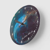 Astronomie und Bläsernebel-Uhr, Hubble/Galaxie Runde Wanduhr (Winkel)