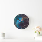 Astronomie und Bläsernebel-Uhr, Hubble/Galaxie Runde Wanduhr (Zuhause)