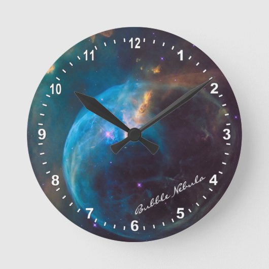 Astronomie und Bläsernebel-Uhr, Hubble/Galaxie Runde Wanduhr (Vorderseite)