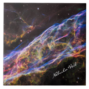 Astronomie und Nebula-Schleier, Hubble / Galaxie Fliese