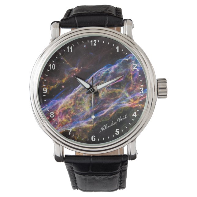 Astronomie und Nebula-Schleierbeobachtung, Hubble  Armbanduhr (Vorderseite)