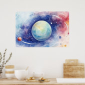 Astronomie Universum Nebel. GROSS Poster (Küche)