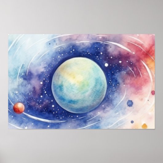 Astronomie Universum Nebel. KLEIN Poster (Vorne)