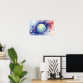 Astronomie Universum Nebel. KLEIN Poster (Heimbüro)