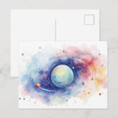 Astronomie Universum Nebel. Postkarte (Vorne/Hinten)