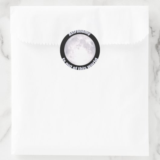 Astronomie Vollmond Runder Aufkleber (Tasche)