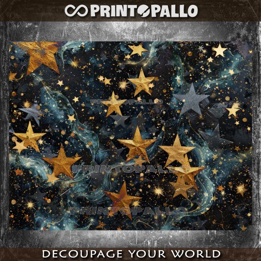 Astronomie Weltraum goldener Hintergrund Seidenpapier