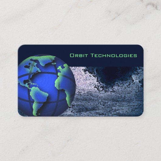 Astronomie World Globe Business Card Visitenkarte (Vorderseite)