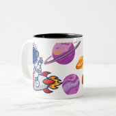 Astronomieliebhaber Zweifarbige Tasse (Vorderseite Links)