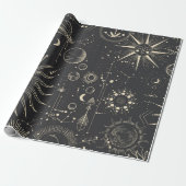 Astronomiemuster Geschenkpapier (Ungerollt)