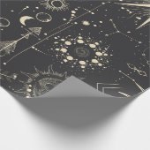 Astronomiemuster Geschenkpapier (Ecke)