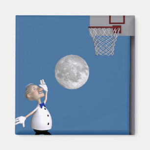 Astronomin Basketball spielen Magnet