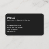 Astronomin Visitenkarte (Rückseite)