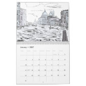 Astronomisch moderne, elegante Skriptkalender Kalender (Jan 2027)