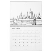 Astronomisch moderne, elegante Skriptkalender Kalender (Mär 2027)