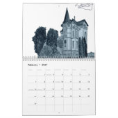 Astronomisch moderne, elegante Skriptkalender Kalender (Feb 2027)