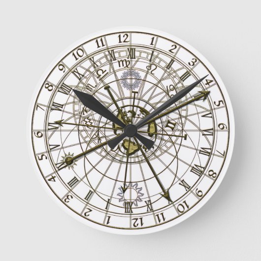 Astronomisch Runde Wanduhr (Vorderseite)