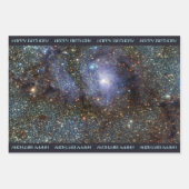 Astronomische benutzerdefinierte Text Geburtstag Geschenkpapier Set (Vorderseite 2)