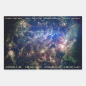 Astronomische benutzerdefinierte Text Geburtstag Geschenkpapier Set (Vorderseite)