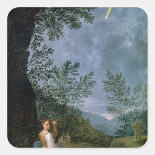 Astronomische Beobachtungen Quadratischer Aufkleber