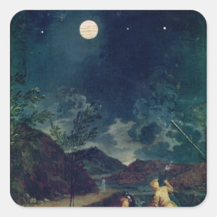 Astronomische Beobachtungen Quadratischer Aufkleber