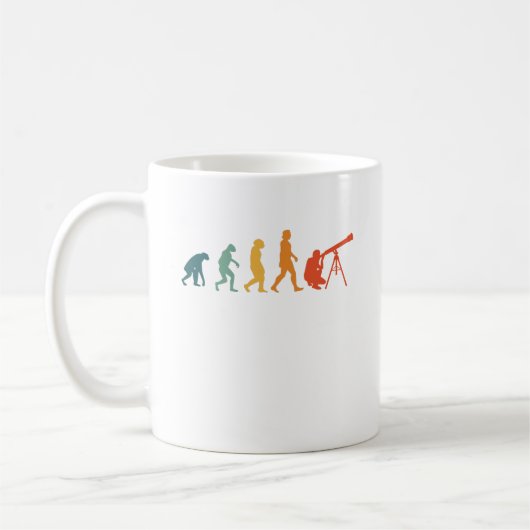 Astronomische Evolution Retro Telescope Astrophysi Kaffeetasse (Links)