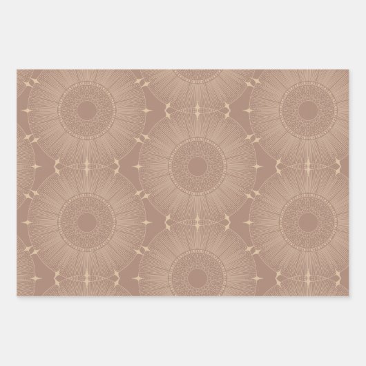 Astronomische Himmelsastrologie Kosmische Strahlen Geschenkpapier Set (Vorderseite 2)