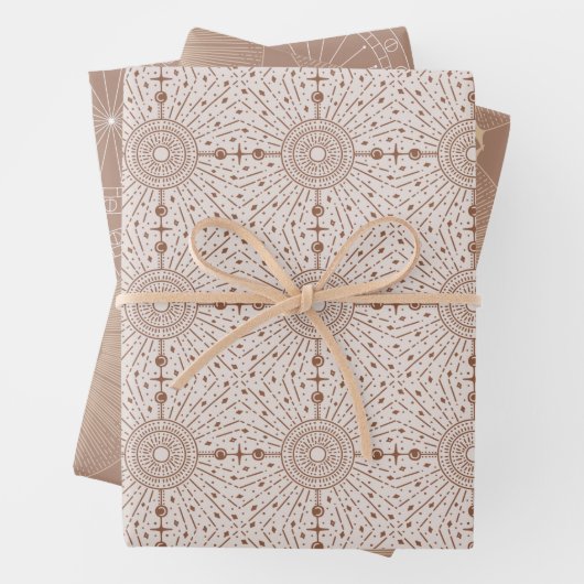 Astronomische Himmelsastrologie Kosmische Strahlen Geschenkpapier Set (Beispiel)