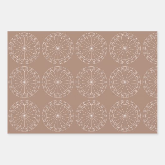 Astronomische Himmelsastrologie Kosmische Strahlen Geschenkpapier Set (Vorderseite 3)