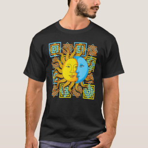 Astronomische Himmelskörper Crescent Moon Sun Astr T-Shirt