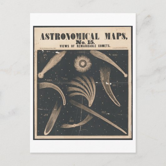 Astronomische Kartenansicht des bemerkenswerten Ko Postkarte (Vorderseite)