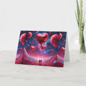 Astronomische Liebe Einladung (Vorderseite)