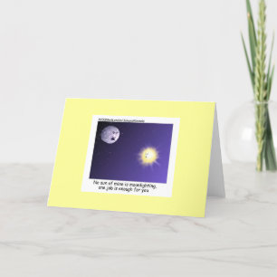 Astronomische Mondbeleuchtung Funny Grußkarte Karte