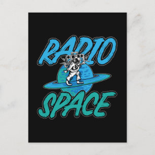 Astronomische Musik Lover Radio Space Stars Univer Feiertagspostkarte