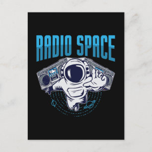 Astronomische Musik Lover Radio Space Universe Sta Feiertagspostkarte