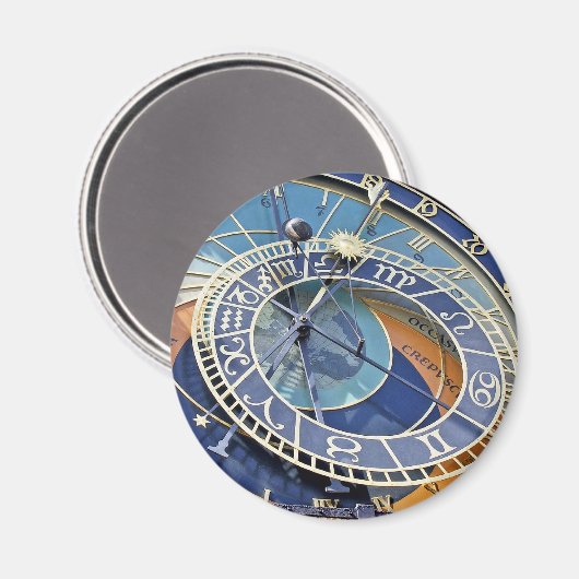 Astronomische Uhr, Altstadt, Prag Magnet (Vorderseite/Rückseite)