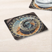 Astronomische Uhr im Praque Paper Untersetzer (angewinkelt)