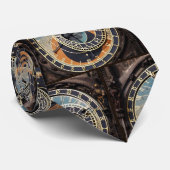 Astronomische Uhr in der Praque Neck Tie Krawatte (Gerollt)