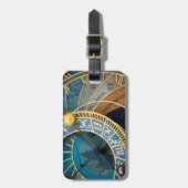 Astronomische Uhr in Prag Gepäckanhänger (Vorderseite vertikal)