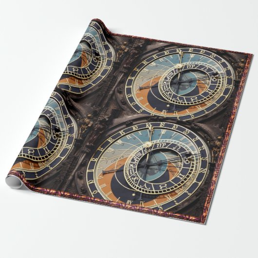 Astronomische Uhr in Prag Geschenkpapier (Ungerollt)