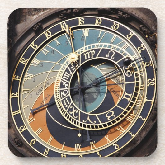 Astronomische Uhr in Prag Getränkeuntersetzer (Vorderseite)