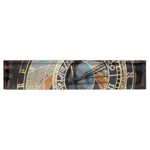 Astronomische Uhr in Prag Namensplakette