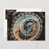 Astronomische Uhr in Prag Postkarte (Vorne/Hinten)