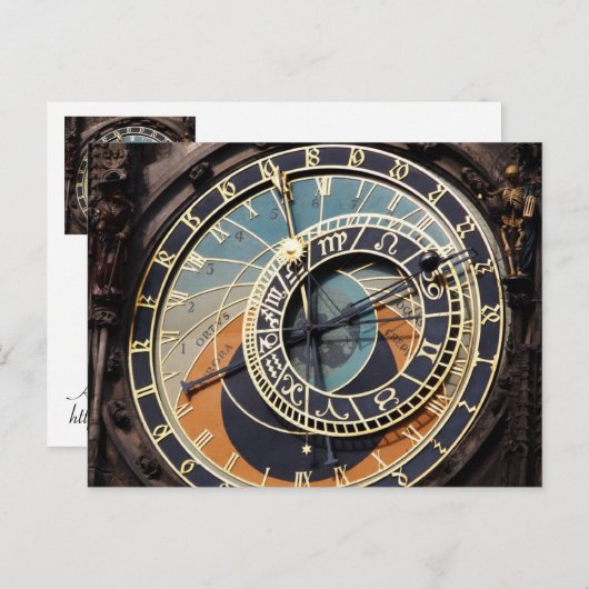 Astronomische Uhr in Prag Postkarte (Vorne/Hinten)