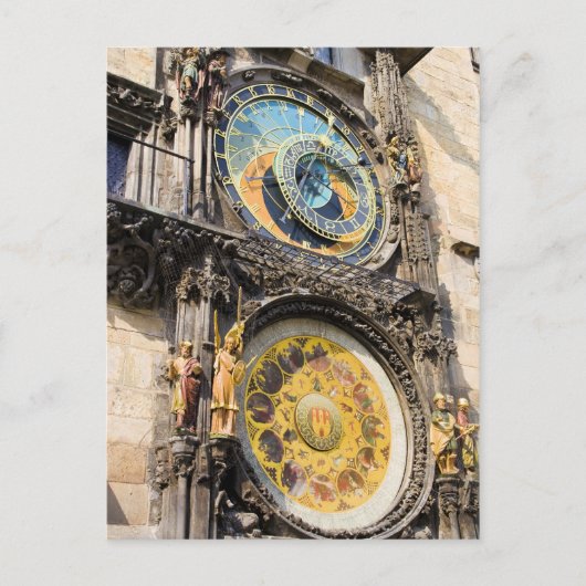 Astronomische Uhr in Prag Postkarte (Vorderseite)