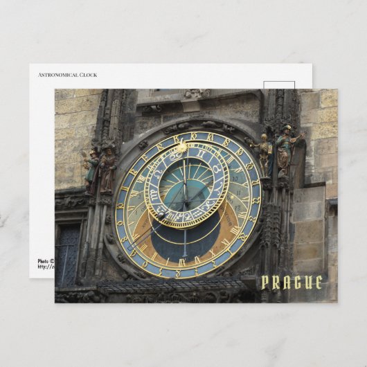 Astronomische Uhr in Prag Postkarte (Vorne/Hinten)