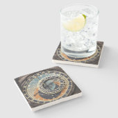 Astronomische Uhr in Prag Steinuntersetzer (Seitenansicht)