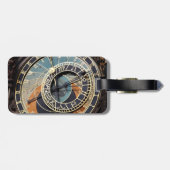 Astronomische Uhr in Praque Gepäckanhänger (Rückseite horizontal)