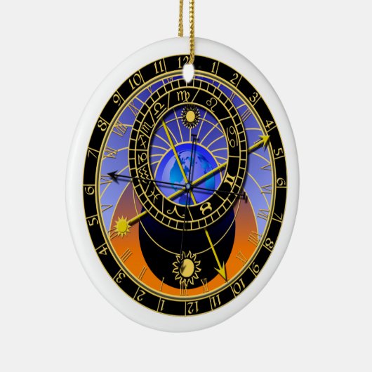 Astronomische Uhr Keramik Ornament (Rechts)